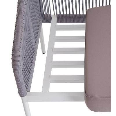 Диван 4SIS Канны двухместный из роупа Цвет: светло-серый