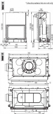 Каминная топка Austroflamm 80x64 S