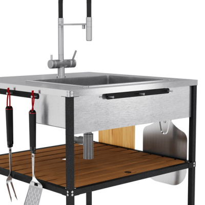 Стол-тележка EBS питмастер база мойки 800 Degrees Outdoor Kitchen Size 80х80 Стол-тележка EBS питмастер база мойки 800 Degrees Outdoor Kitchen Size 80х80