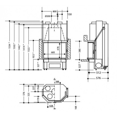 Каминная топка Supra Saphir 1731