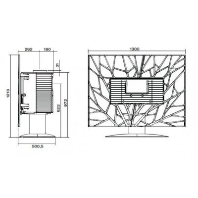 ПЕЧЬ-КАМИН Invicta GAYA feuille