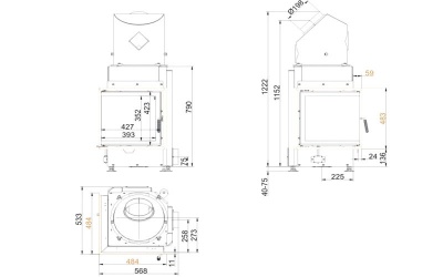 Каминная топка Brunner Eck-Kamine EК 42/42/42 Каминная топка Brunner Eck-Kamine EК 42/42/42