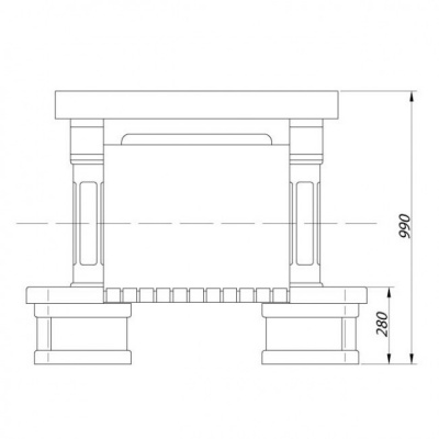 Каминная облицовка Supra-Russia CHARLESTON SR, с деревянной балкой