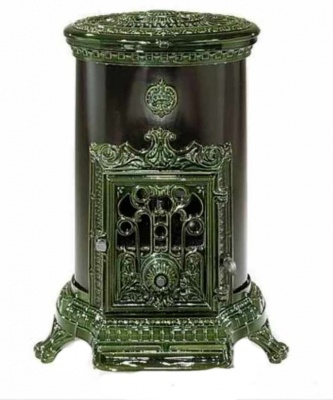 Чугунная печь Petit Godin модель 3726 Зеленая