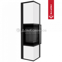 Печь камин 8 кВт, белое стекло