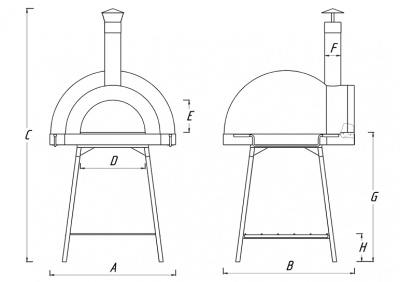 Пицца печь Fireline 80