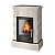 Печь-камин ABX BRITANIA KI, с кафельным цоколем, с теплообменником, с допуском воздуха (перламутр)