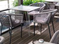 Стол обеденный 4SIS Руссо из HPL 90 Цвет: светло-серый