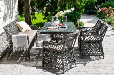 Обеденная группа 4SIS Катания на 6 персон Цвет: графит