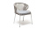 Стул из роупа 4SIS Милан каркас алюминий светло-серый муар, роуп серый меланж, ткань светло-серая Стул из роупа 4SIS Милан каркас алюминий светло-серый муар, роуп серый меланж, ткань светло-серая