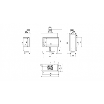 Каминная топка Kratki LUCY 14 SLIM P BS Каминная топка Kratki LUCY 14 SLIM P BS