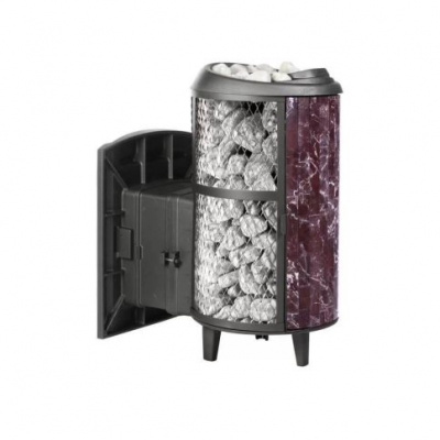 Банная печь Прометалл Атмосфера L с комбинированной облицовкой Россо Леванто Банная печь Прометалл Атмосфера L с комбинированной облицовкой Россо Леванто