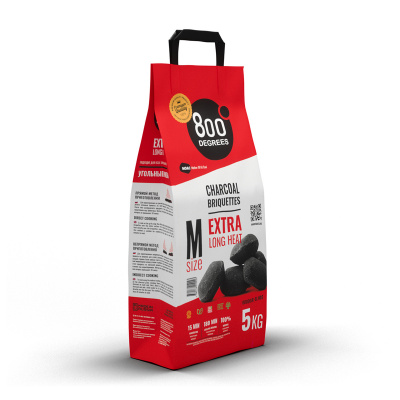 Угольные брикеты 800 DEGREES EXTRA LONG HEAT, 5 КГ