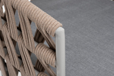 Стул 4SIS Диего из роупа Цвет: светло-серый шагрень, бежевый, светло-серый Стул 4SIS Диего из роупа Цвет: светло-серый шагрень, бежевый, светло-серый