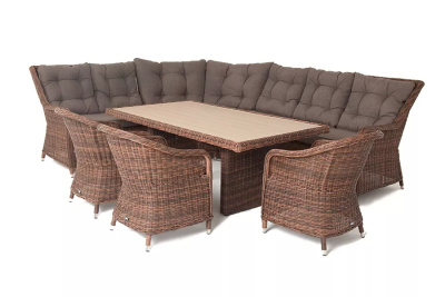 Обеденная группа угловая 4SIS Бергамо на 6 персон Цвет: коричневый Обеденная группа угловая 4SIS Бергамо на 6 персон Цвет: коричневый