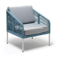 Кресло 4SIS Канны Цвет: светло-серый RAL7035, бирюзовый