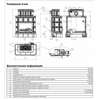Печь-камин ABX KARELIE P, с кафельным цоколем, с теплообменником (перламутр) Печь-камин ABX KARELIE P, с кафельным цоколем, с теплообменником (перламутр)