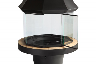 Островной камин LUGO Glass