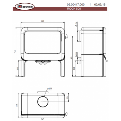 Печь-камин Dovre ROCK500TB/E12