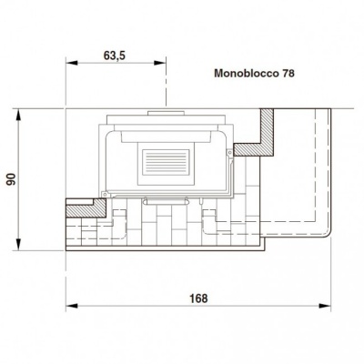 Каминная облицовка Palazzetti Courmayeur corner, под MBL 78 front Каминная облицовка Palazzetti Courmayeur corner, под MBL 78 front