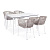 Обеденная группа 4SIS Малага 4-местная со стульями Марсель Цвет: белый, бежевый, молочный
