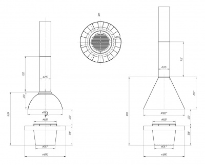 Центральный камин Fireline Dome Центральный камин Fireline Dome