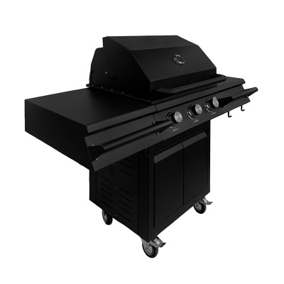 Газовый гриль B-Fire Bizon 3 (2 столика + тележка 60 см.), черный