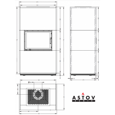 Печь-камин Astov APLIT ПС 700 Печь-камин Astov APLIT ПС 700