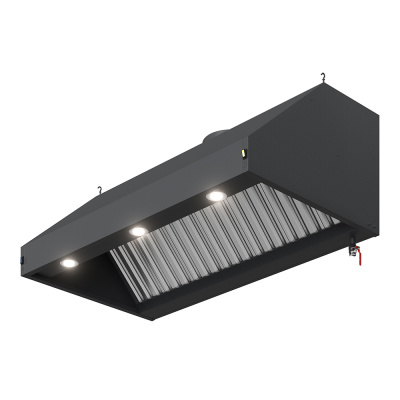 Зонт вытяжной колпакового типа S1 с подсветкой Черный Зонт вытяжной колпакового типа S1 с подсветкой Черный