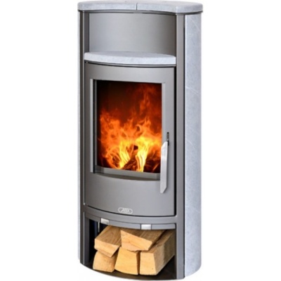 Печь-камин ABX Pori 5 (серая сталь тальк с верхней плитой)