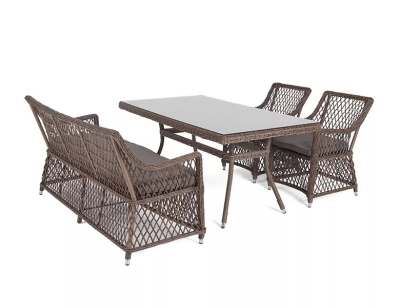 Обеденная группа 4SIS Катания на 4 персоны Цвет: коричневый