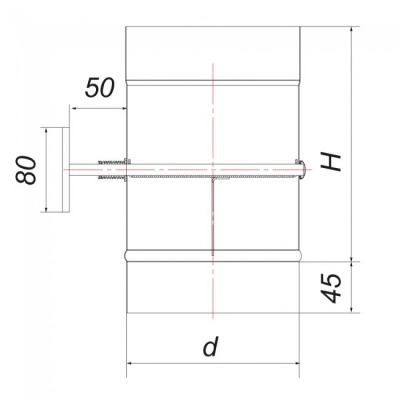Задвижка Вулкан VBR D200, нерж., черная Задвижка Вулкан VBR D200, нерж., черная