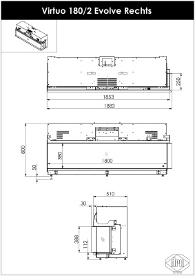 Электрокамин DRU Virtuo 180/2 Evolve R Электрокамин DRU Virtuo 180/2 Evolve R