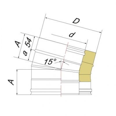 Отвод Вулкан 15° V50R D300/400, нерж 321/304 Отвод Вулкан 15° V50R D300/400, нерж 321/304