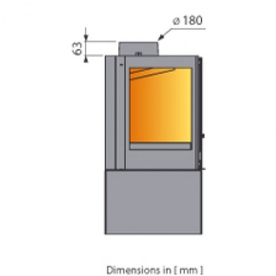 Отопительная печь Liseo Castiron LCI 7 GFR Table, стекло справа Отопительная печь Liseo Castiron LCI 7 GFR Table, стекло справа