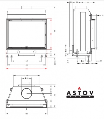 Каминная топка АСТОВ М 700 Каминная топка АСТОВ М 700