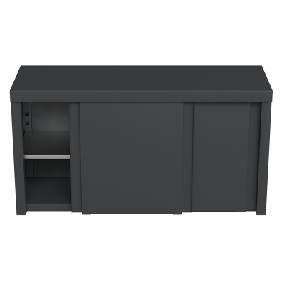 Шкаф настенный c дверями купе Черный Шкаф настенный c дверями купе Черный