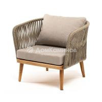 Кресло 4SIS Мальорка из роупа Цвет: дуб, серо-коричневый, бежевый