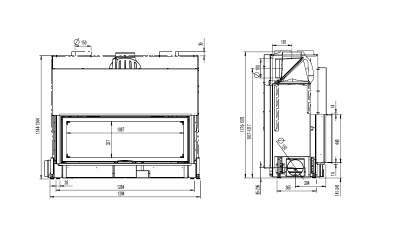 Каминная топка Austroflamm 120x45 прямая Каминная топка Austroflamm 120x45 прямая