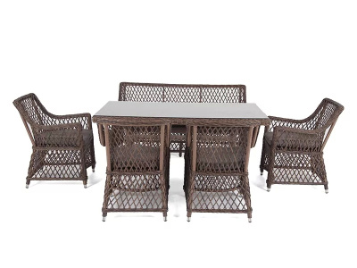 Обеденная группа 4SIS Катания на 6 персон Цвет: коричневый