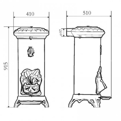 ПЕЧЬ-КАМИН Invicta SOLOGNE черный