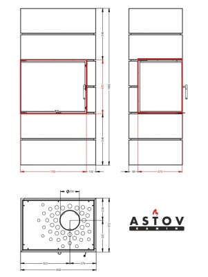 Камин Astov Ферро П2С 700 Камин Astov Ферро П2С 700