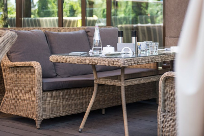 Диван 4SIS Гляссе трехместный Цвет: бежевый