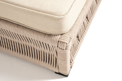 Шезлонг из роупа 4SIS Ривьера Цвет: белый муар, бежевый Шезлонг из роупа 4SIS Ривьера Цвет: белый муар, бежевый