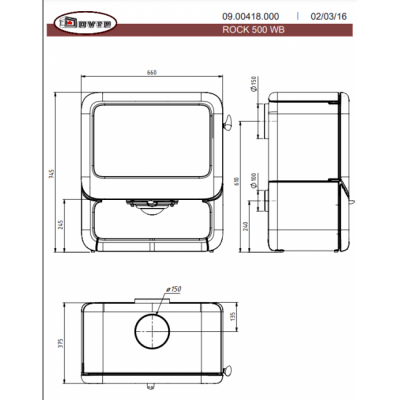Печь-камин Dovre ROCK500WB