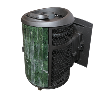 Печь для бани чугунная Атмосфера с комбинированной облицовкой Печь для бани чугунная Атмосфера с комбинированной облицовкой