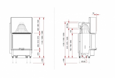 Каминная топка Schmid Ronda 6757 h Каминная топка Schmid Ronda 6757 h