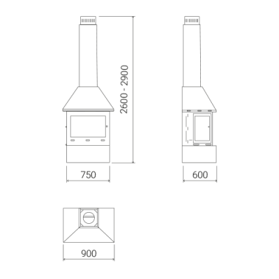 Камин Traforart Sandra центральный  Камин Traforart Sandra центральный