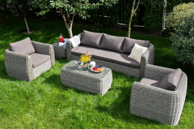 Диван трехместный 4SIS Кальяри (гиацинт) Цвет: серый