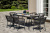 Обеденная группа 4SIS Малага 6-местная со стульями Марсель, каркас темно-серый, роуп темно-серый